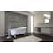 Aqua Eden Clawfoot Bathtubs, 66.94 L, 30.69 W, White/Polished Chrome, Cast Iron VCTND673122ZB1 - alternate 5